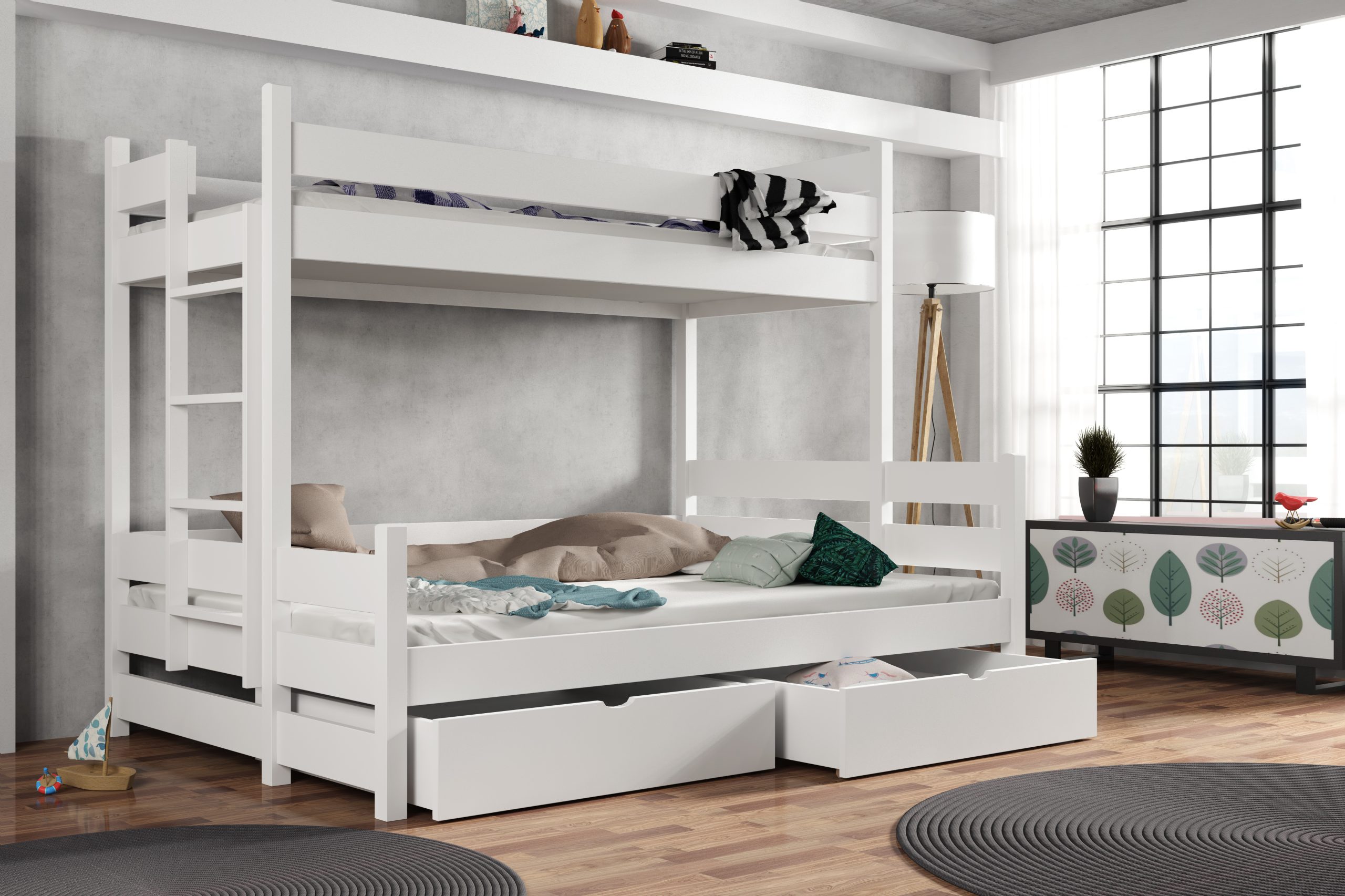 Łóżko potrójne z szerokim spaniem Albert - obrazek 13