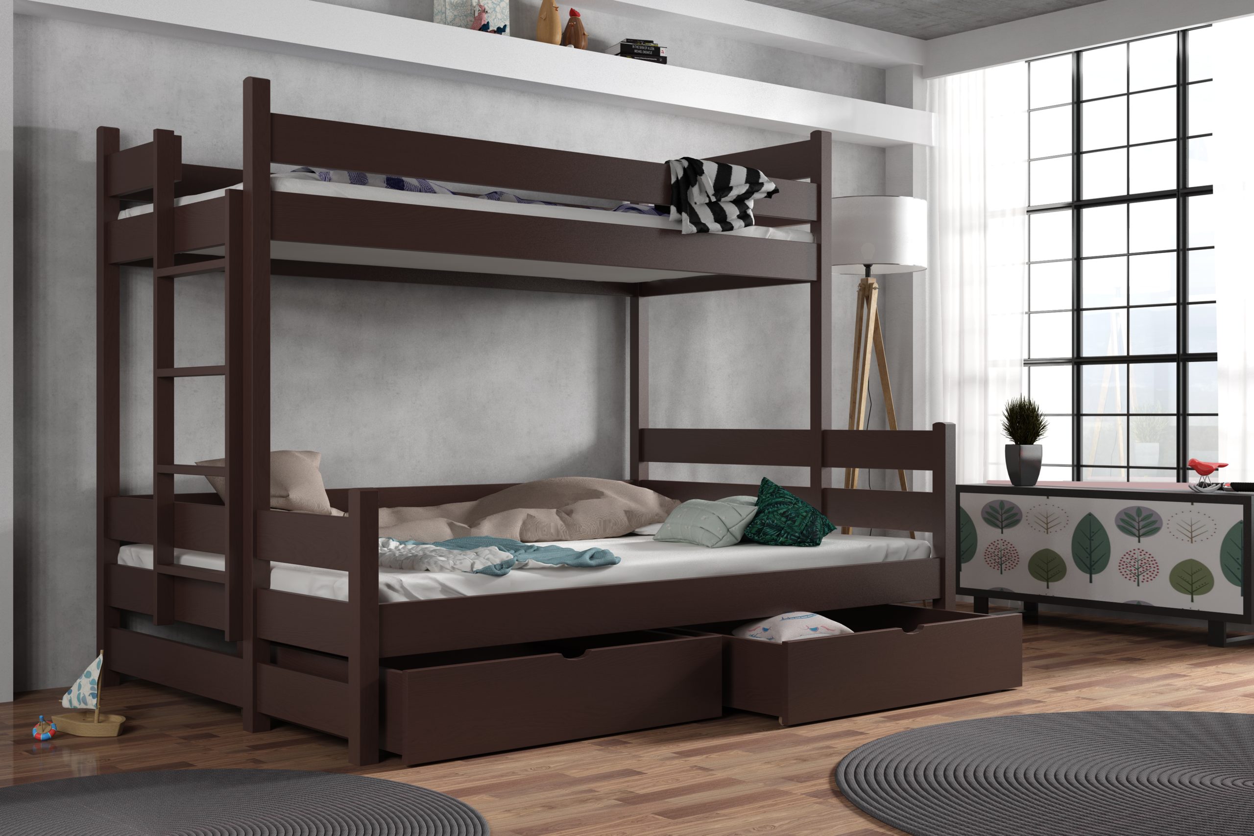 Łóżko potrójne z szerokim spaniem Albert - obrazek 8