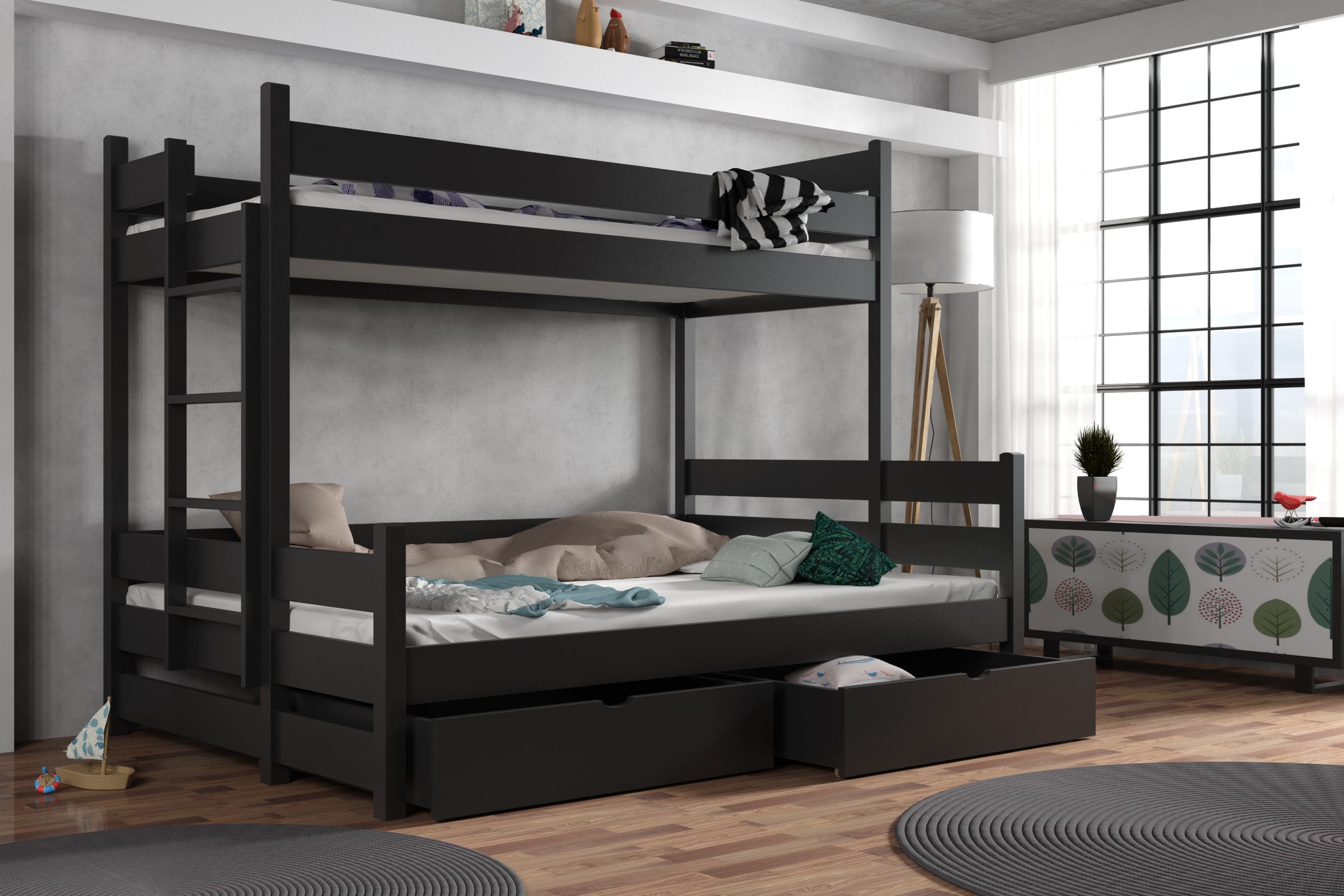 Łóżko potrójne z szerokim spaniem Albert - obrazek 14