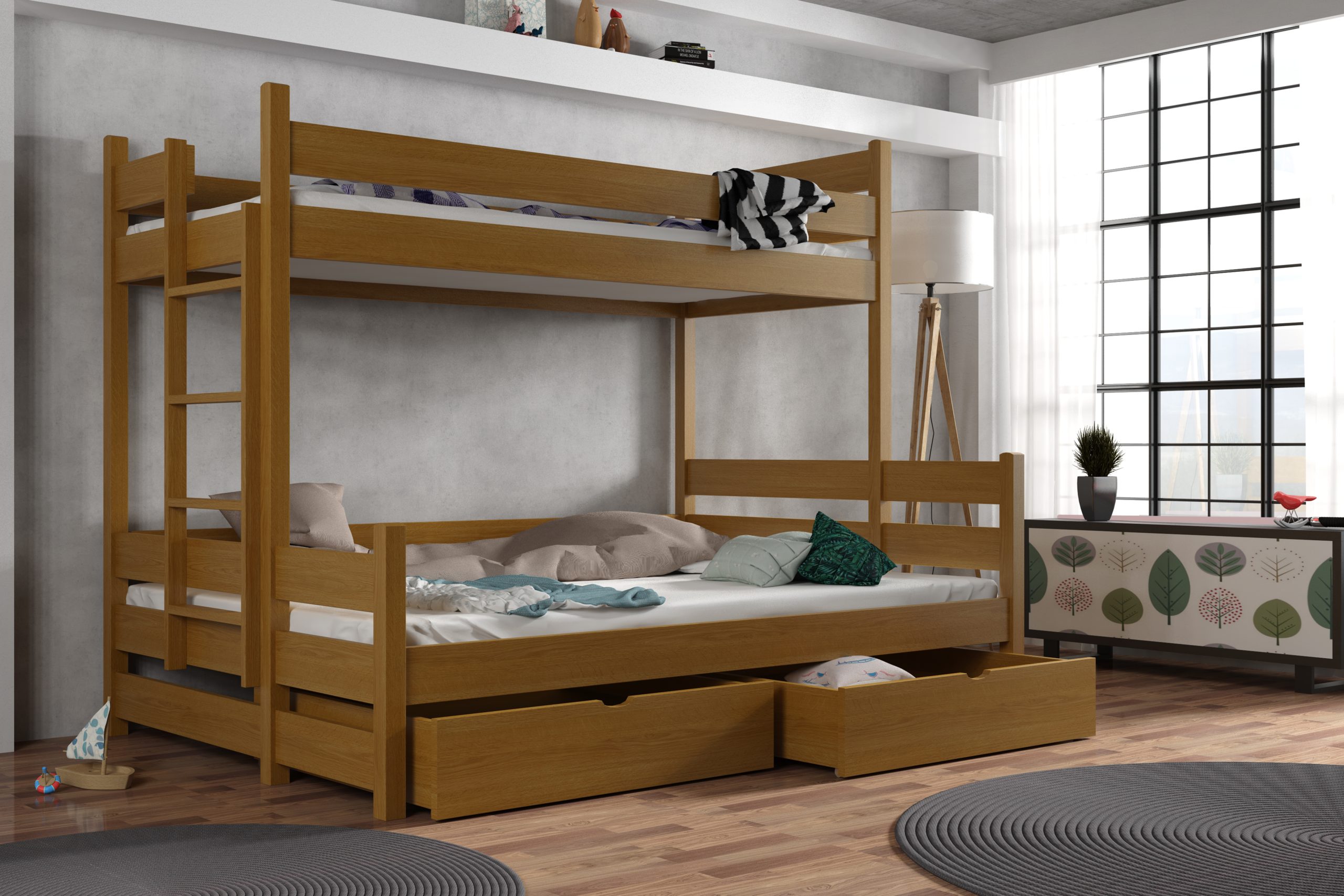 Łóżko potrójne z szerokim spaniem Albert - obrazek 12