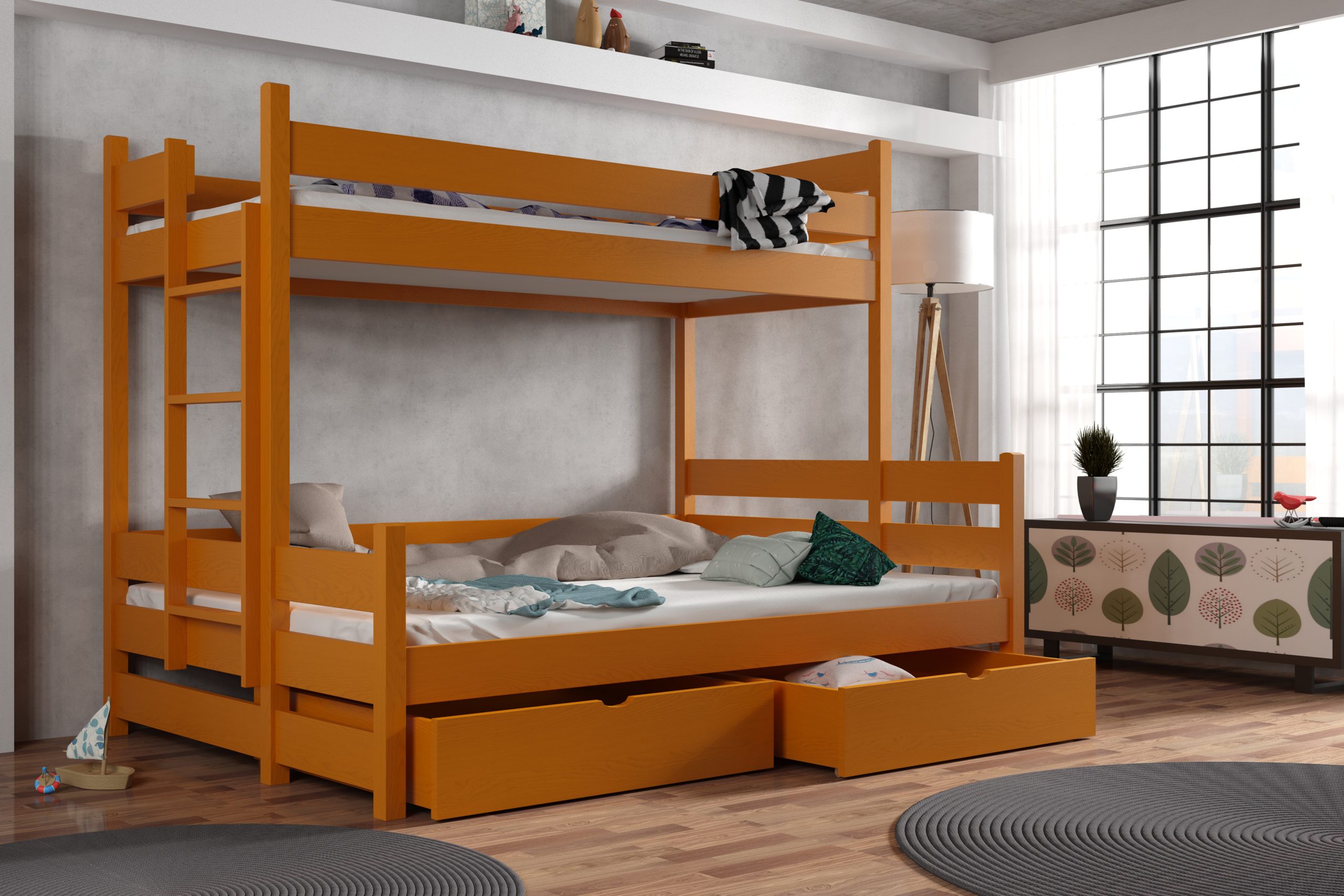 Łóżko potrójne z szerokim spaniem Albert - obrazek 11