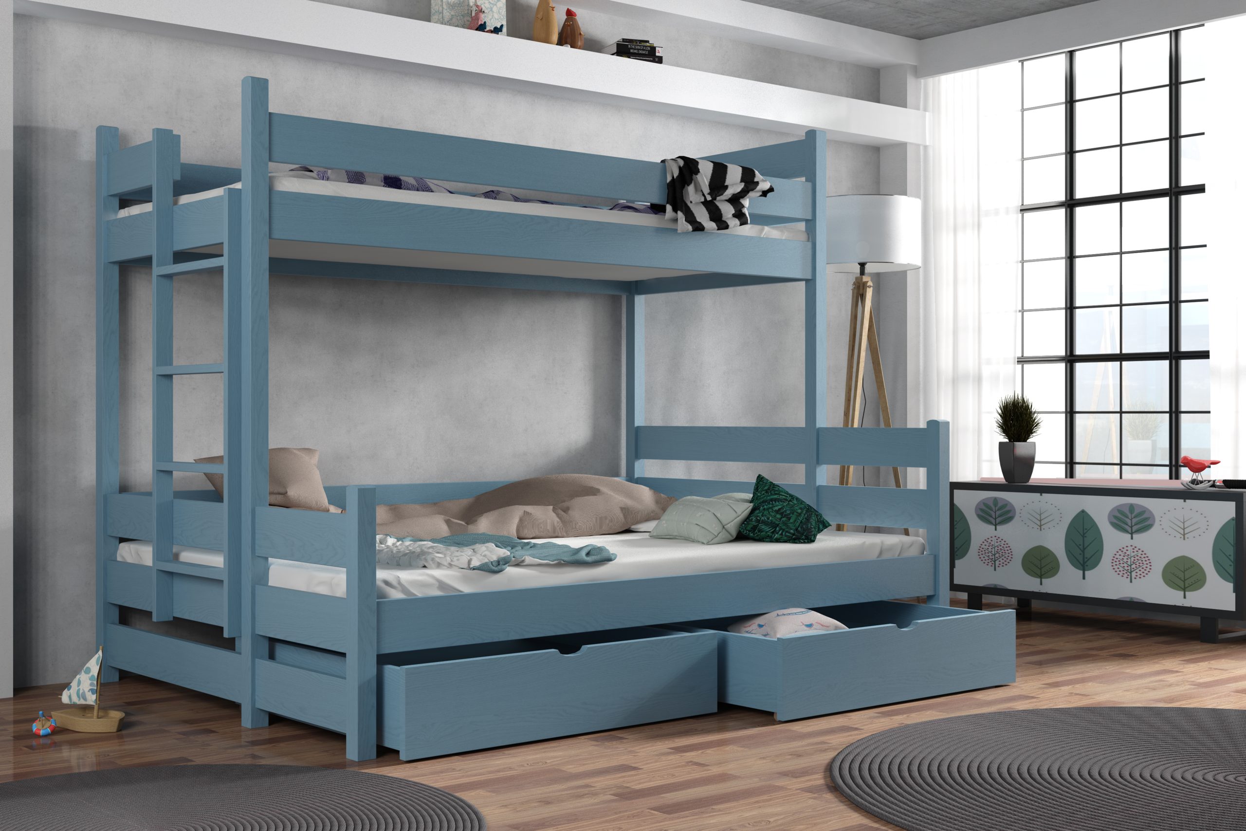 Łóżko potrójne z szerokim spaniem Albert - obrazek 6