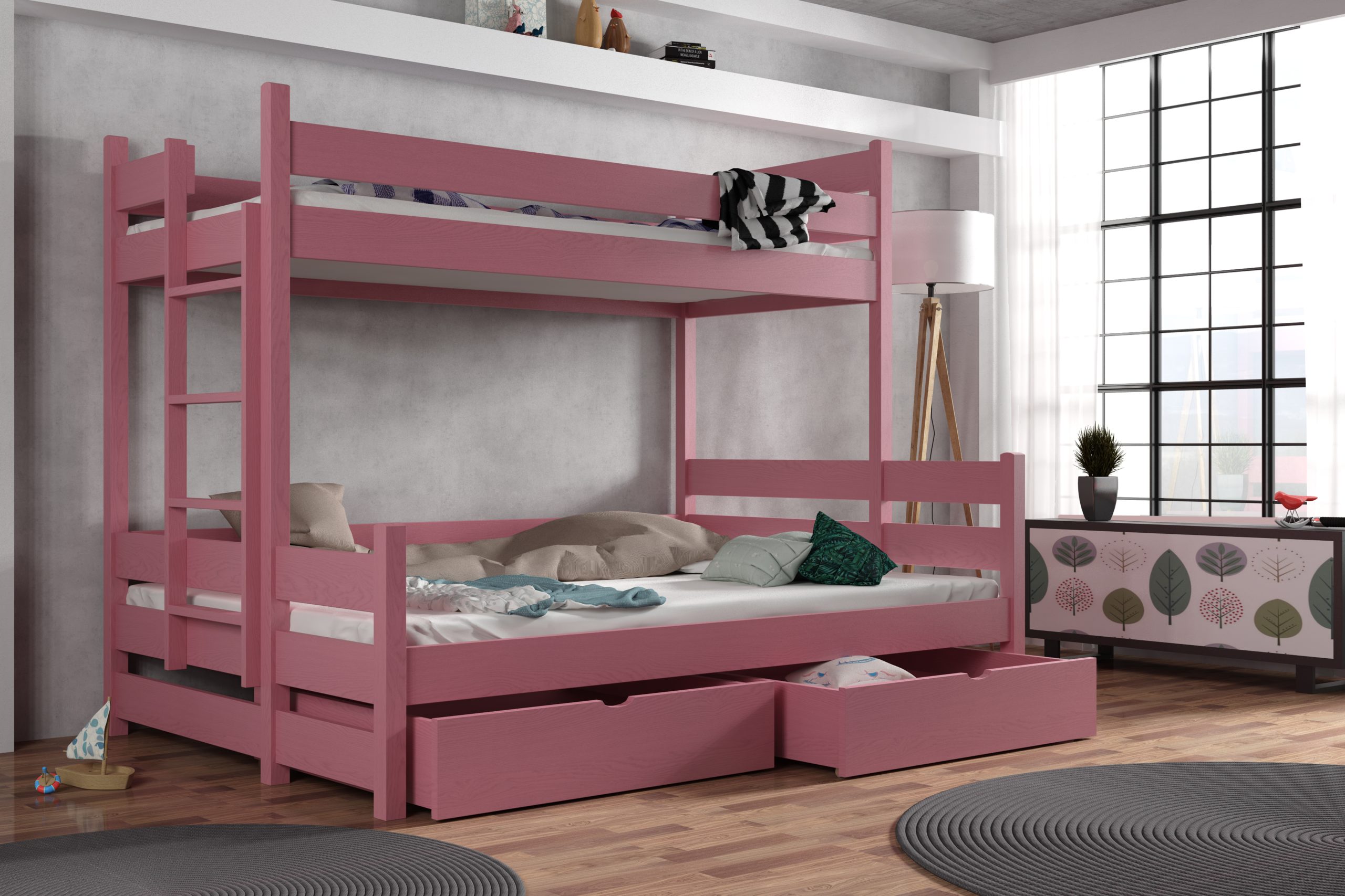 Łóżko potrójne z szerokim spaniem Albert - obrazek 5