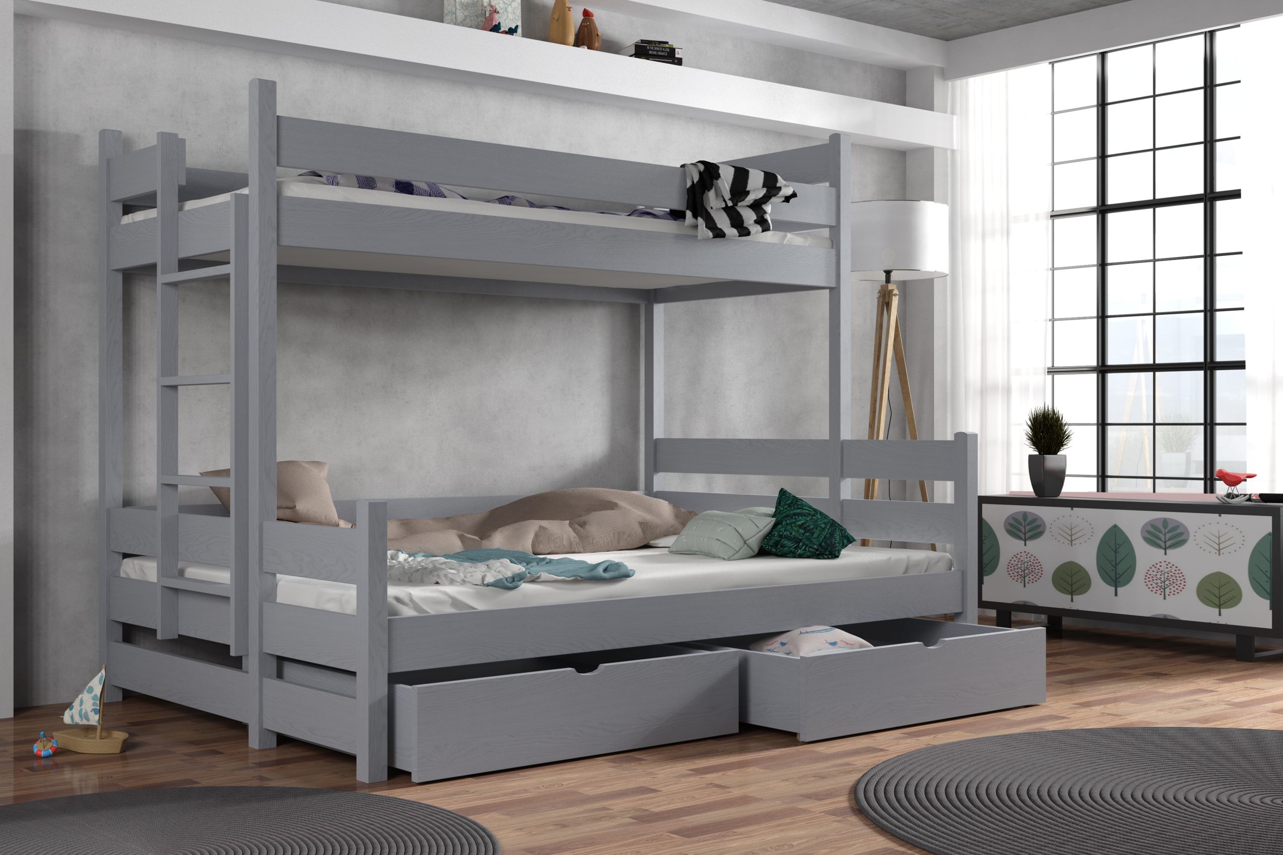 Łóżko potrójne z szerokim spaniem Albert - obrazek 10