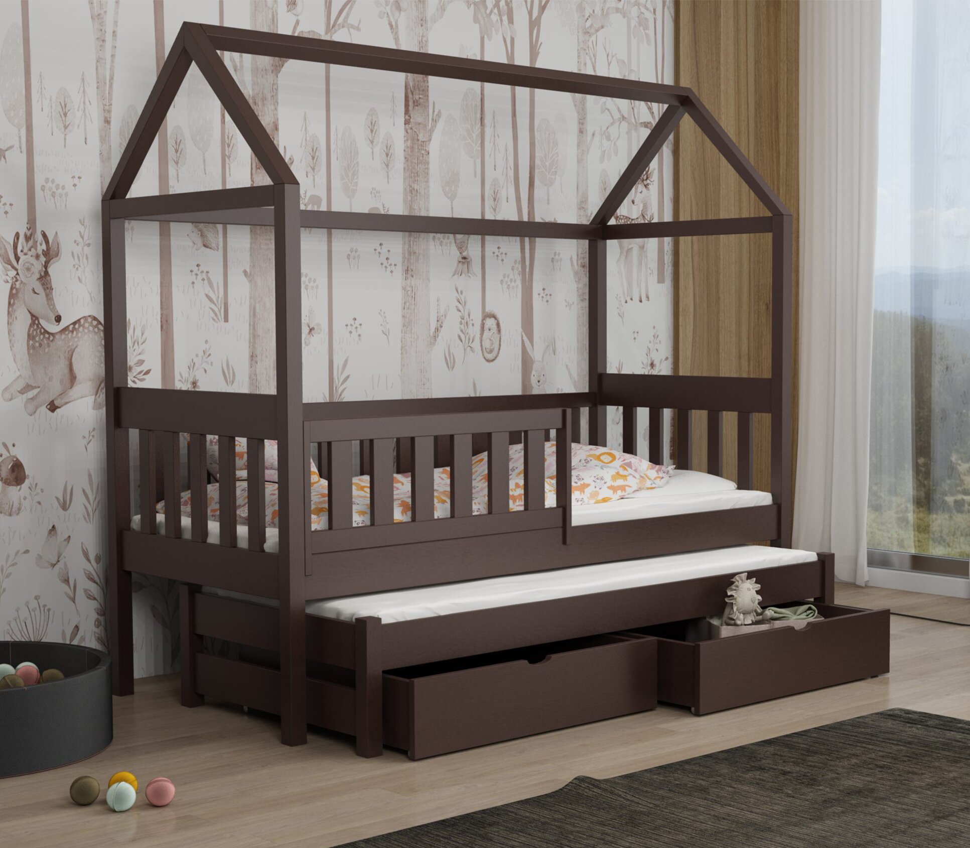 Łóżko domek podwójne Revo - obrazek 5