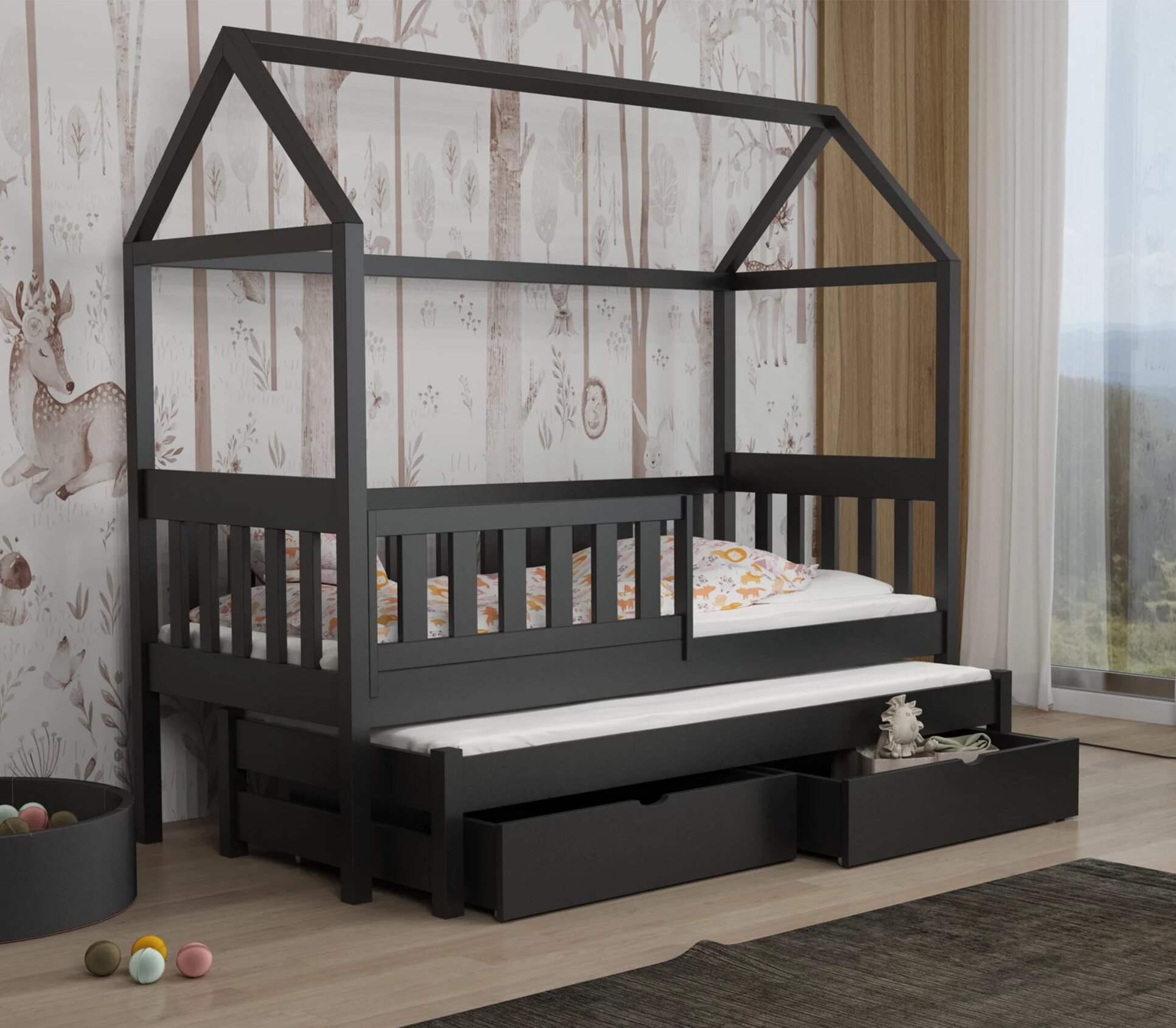 Łóżko domek podwójne Revo - obrazek 11