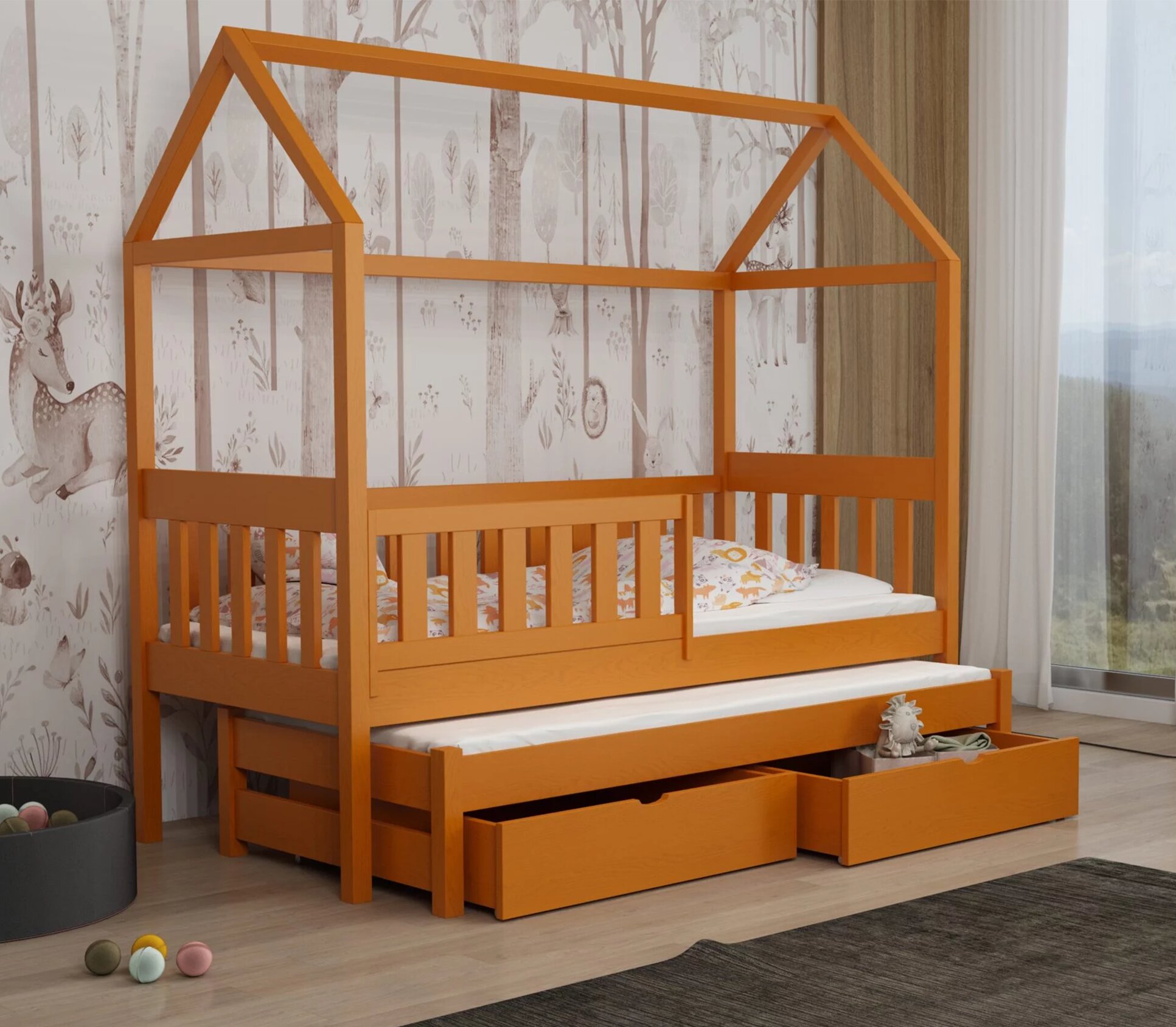 Łóżko domek podwójne Revo - obrazek 8