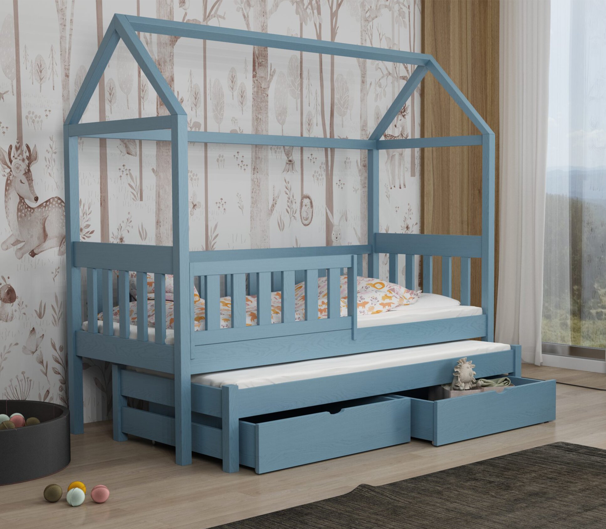 Łóżko domek podwójne Revo - obrazek 3