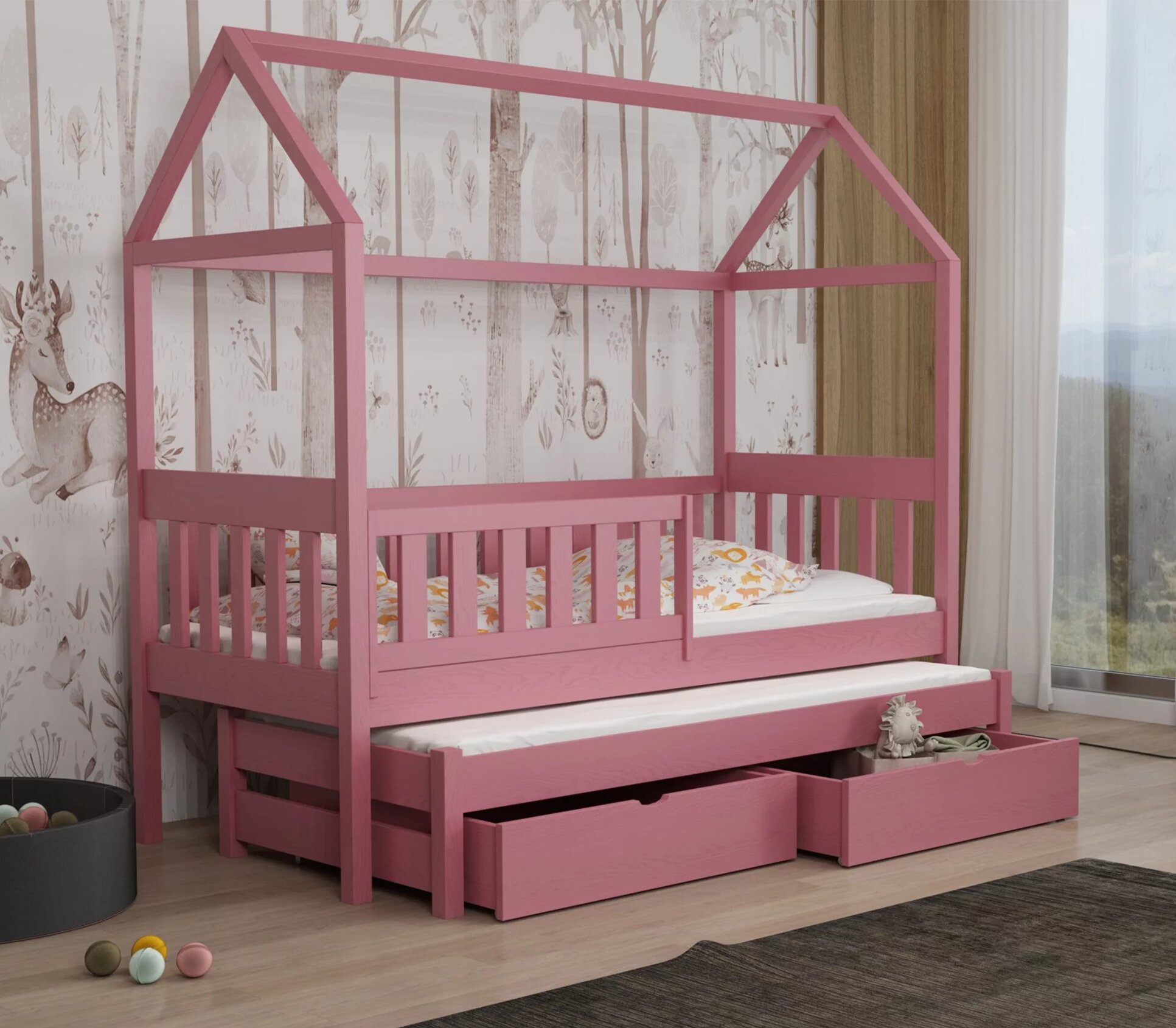 Łóżko domek podwójne Revo - obrazek 12