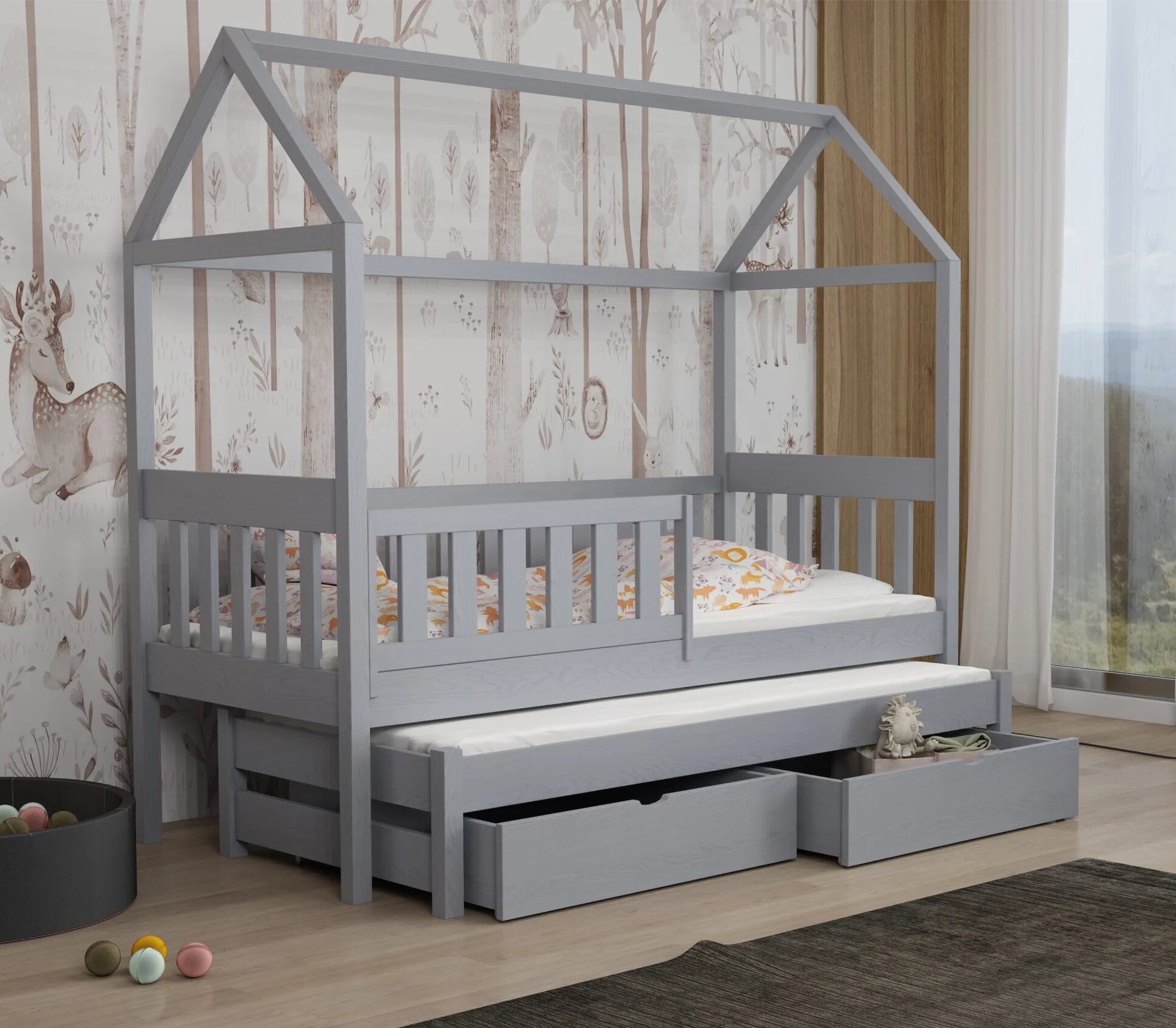 Łóżko domek podwójne Revo - obrazek 7