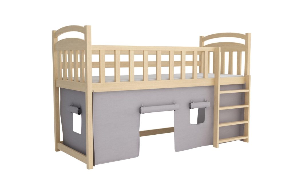 łóżko antresola z miejscem do zabawy Aramis