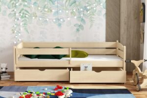 Łóżko pojedyncze Zuzia dla dziecka - łózko dziecięce z szufladami