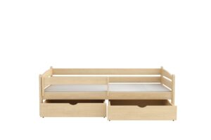 drewniane łóżko pojedyncze szuflady Zuzia