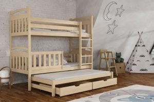 łóżko potrójne do pokoju dzieci