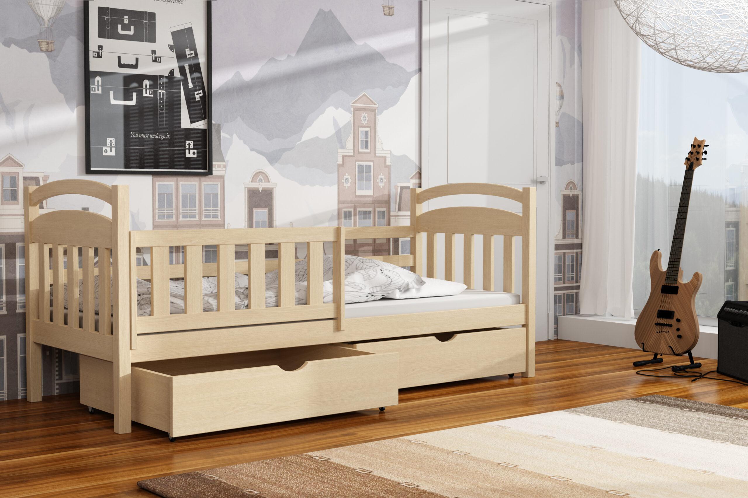 sosnowe łóżka drewniane dla dzieci