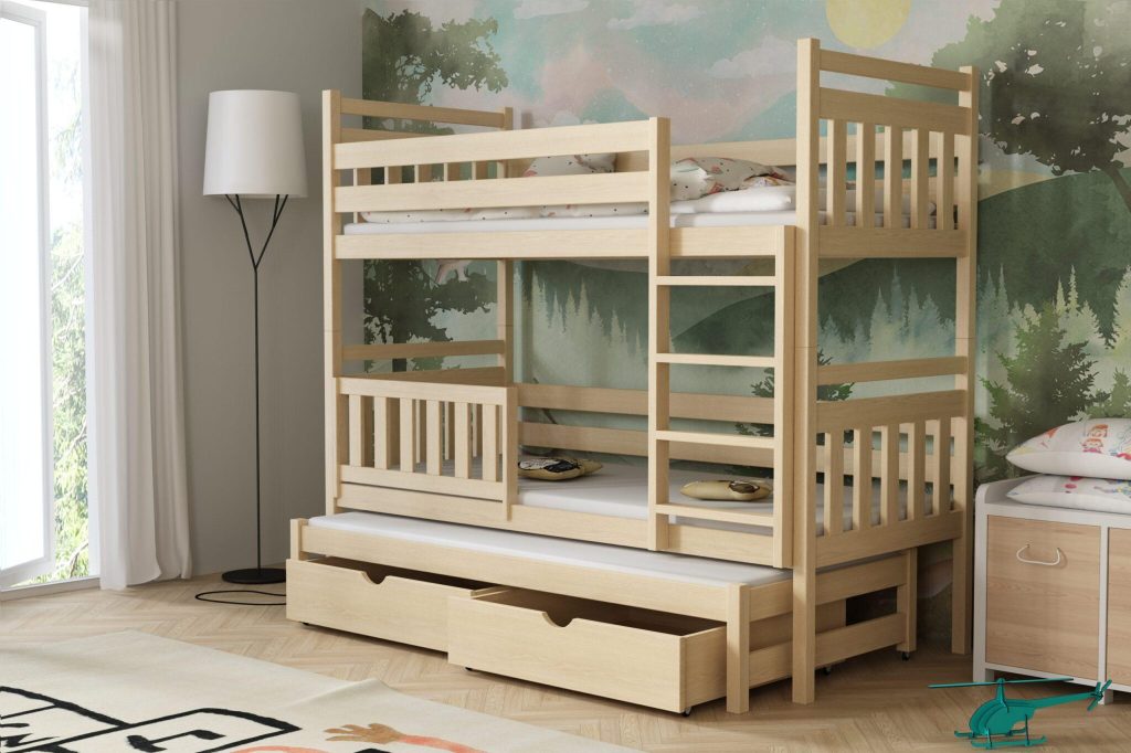 łóżko potrójne dla dzieci