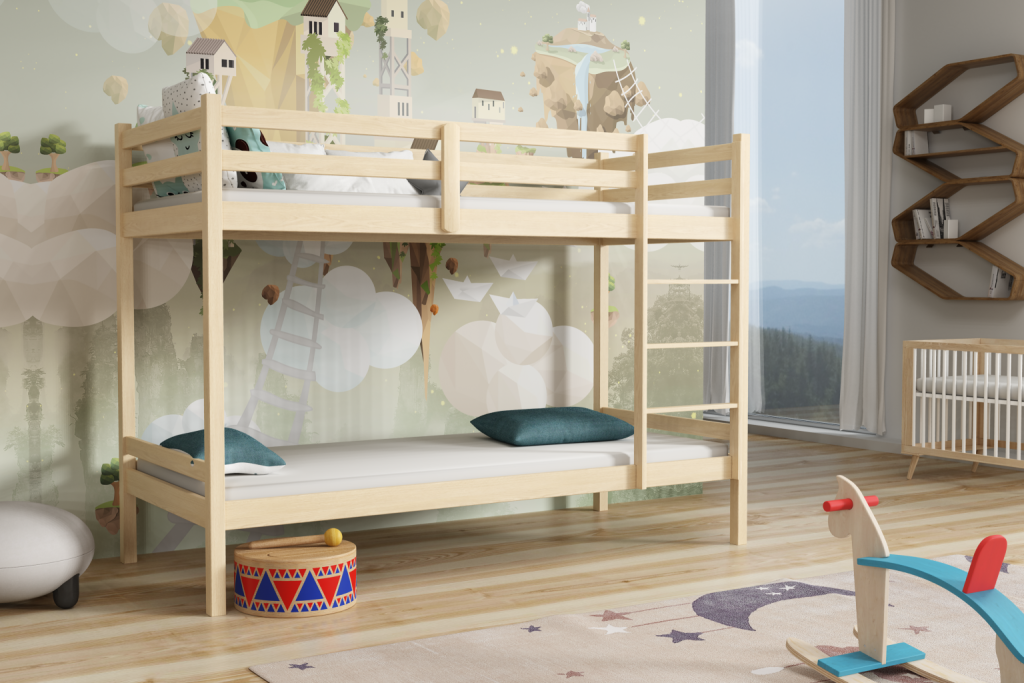 proste łóżko piętrowe dla dziecka
