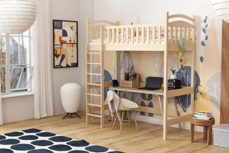 drewniane łóżko sosnowe Anita