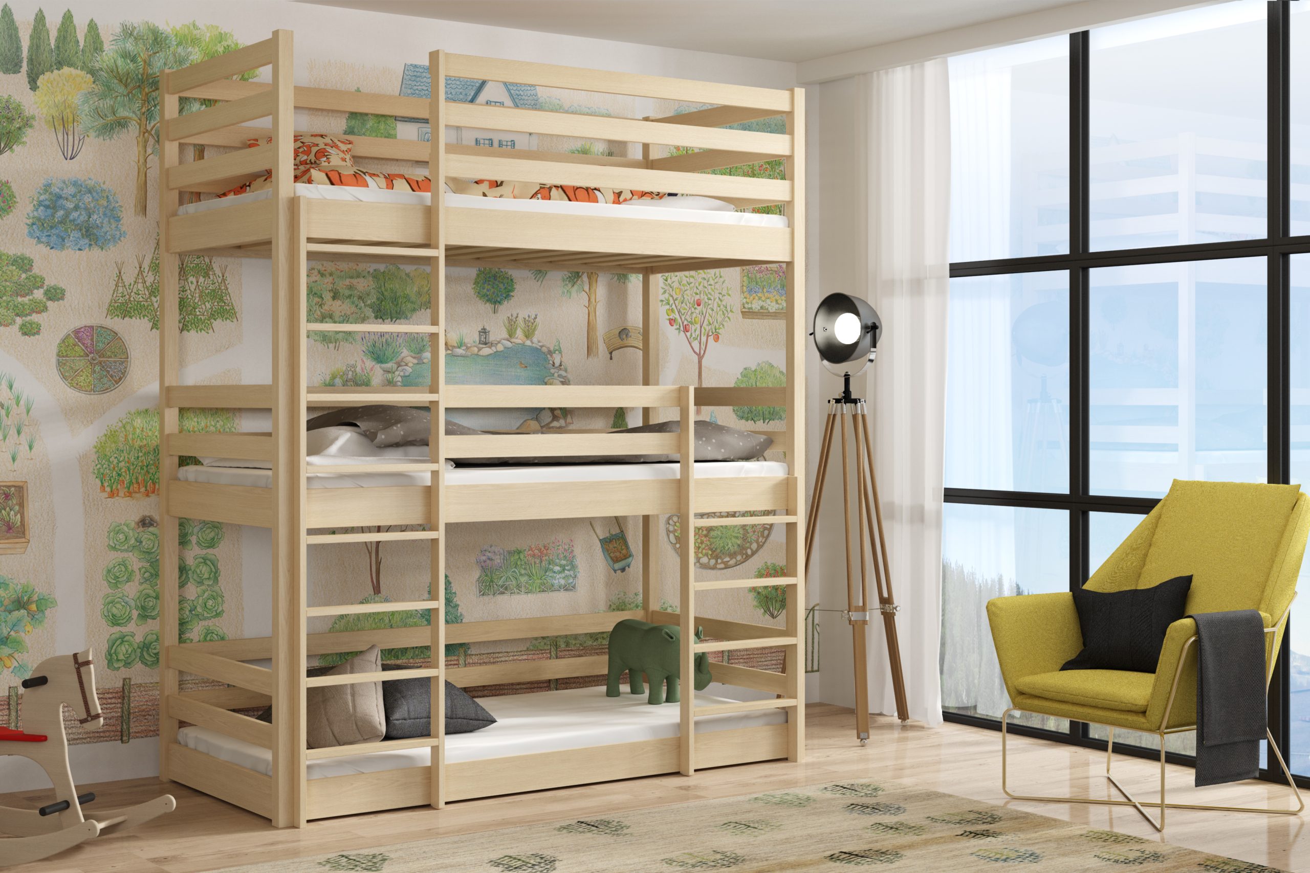 Łóżko piętrowe potrójne Arizona