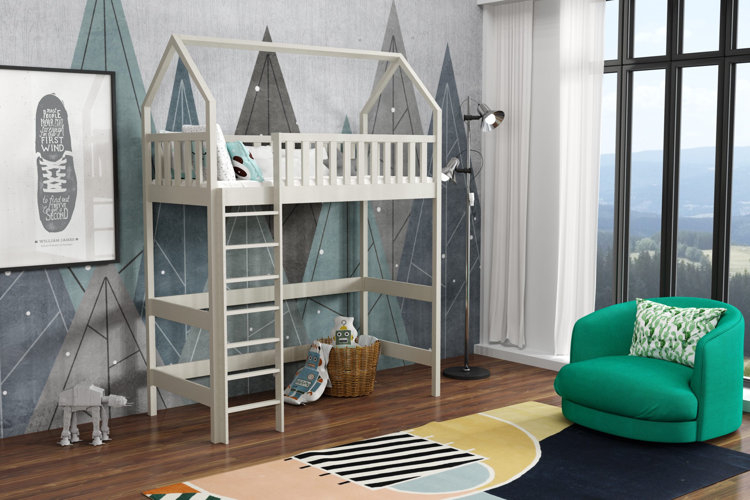 Łóżko domek na antresoli Pablo - obrazek 19