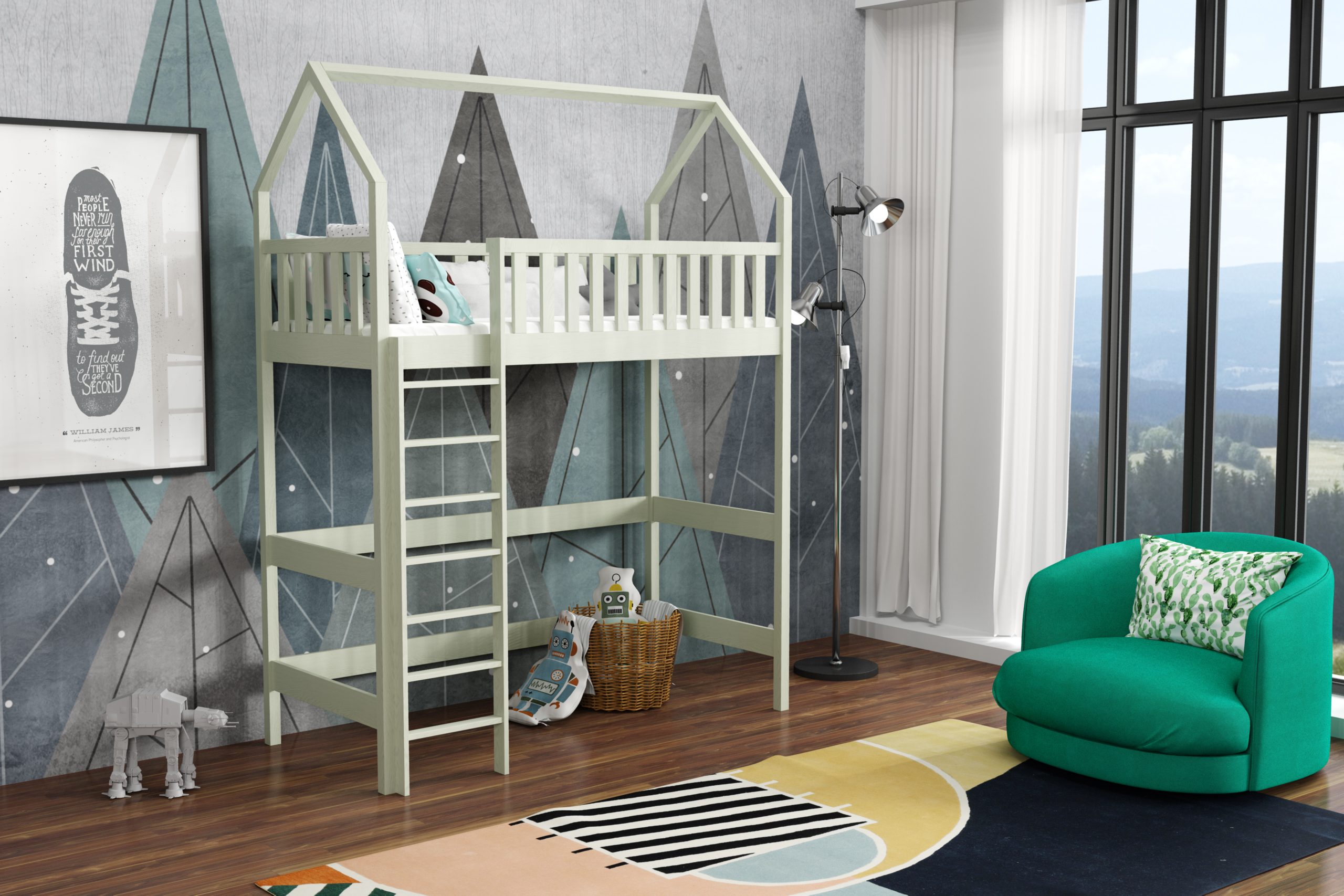 Łóżko domek na antresoli Pablo - obrazek 20