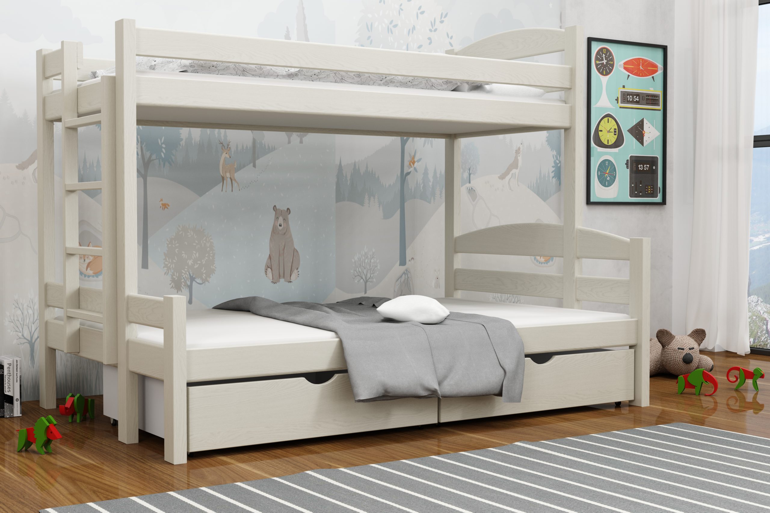 Łóżko potrójne z szerokim spaniem Sawana - obrazek 16