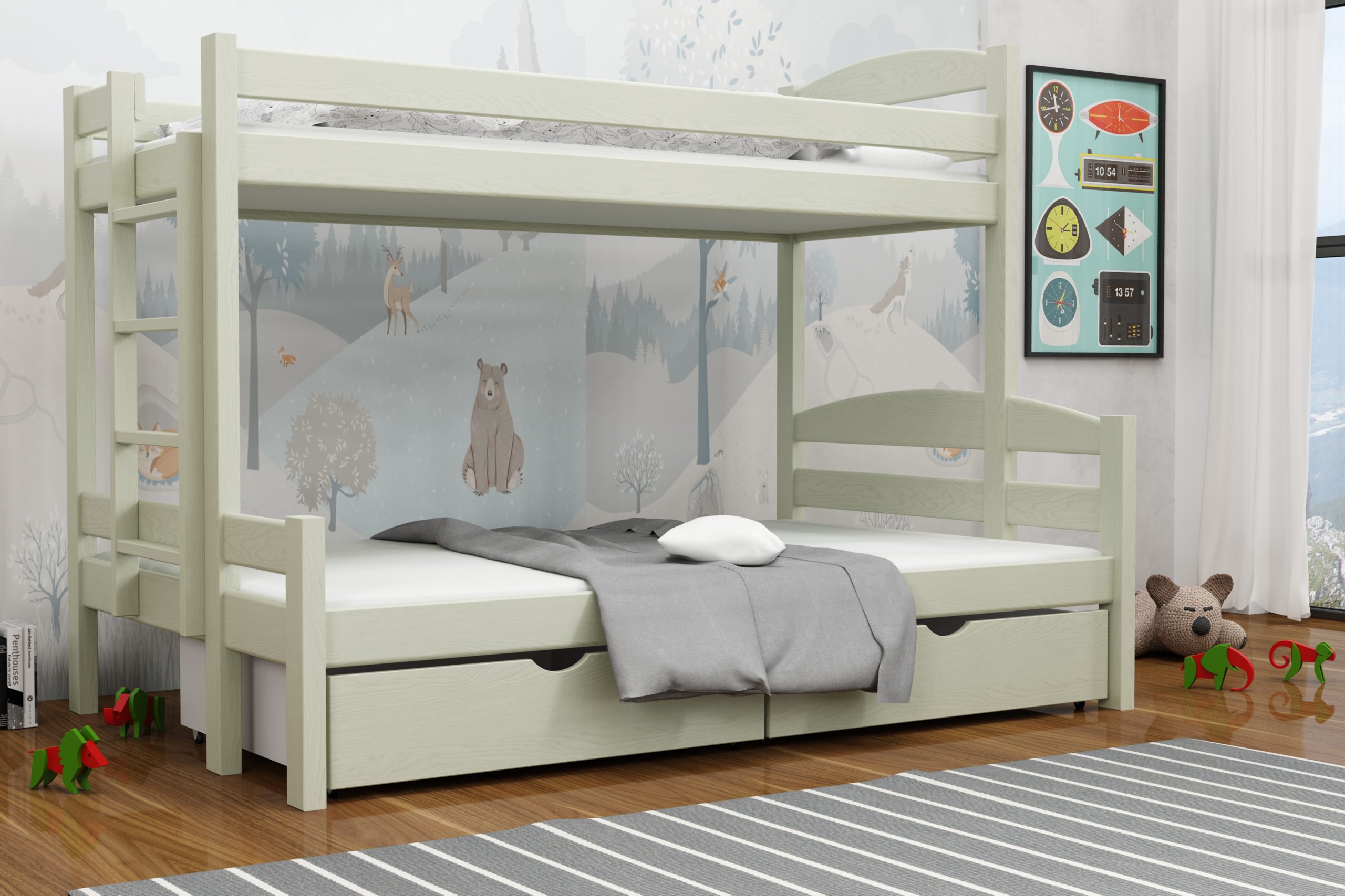 Łóżko potrójne z szerokim spaniem Sawana - obrazek 17