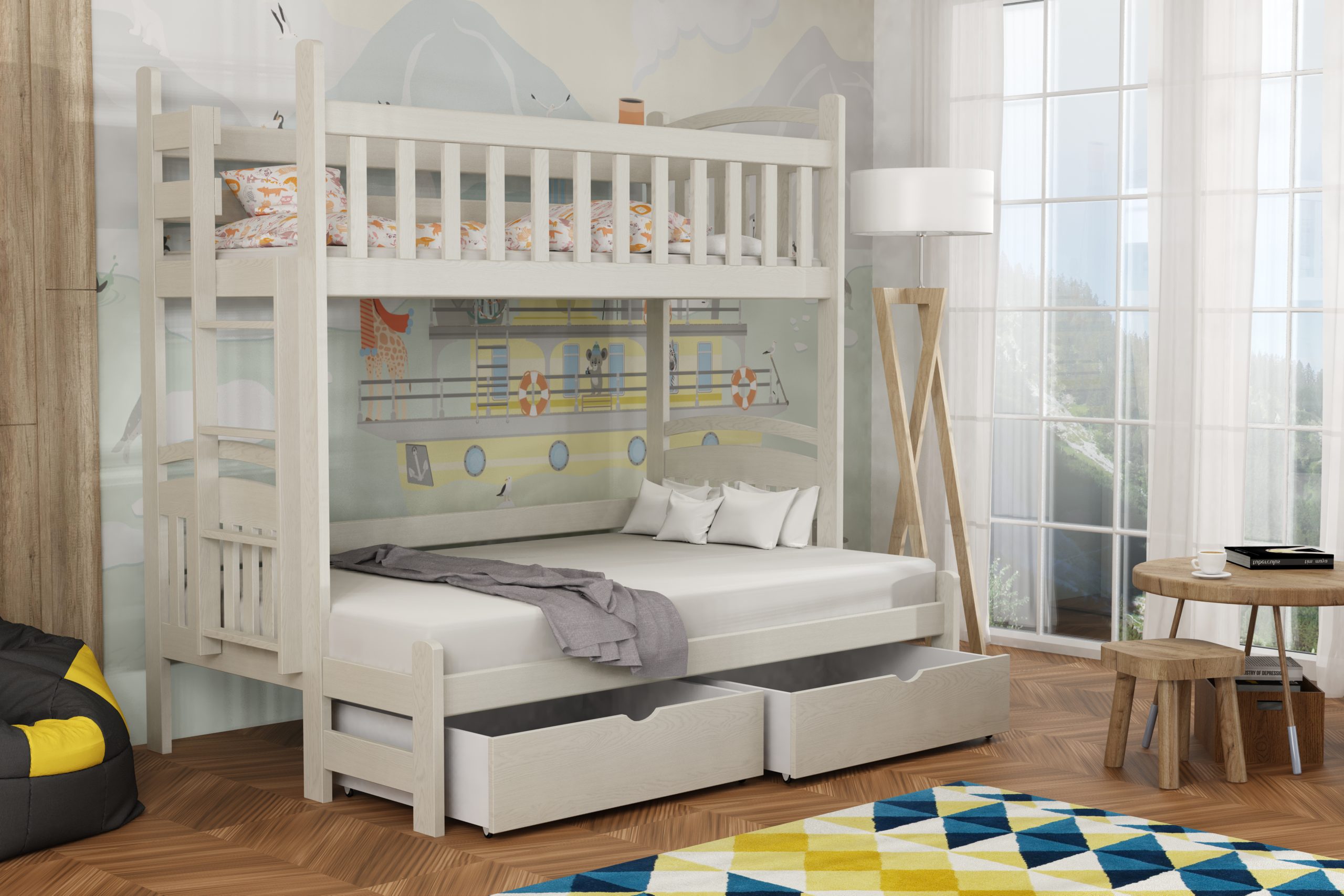 Łóżko potrójne z szerokim spaniem Lukas - obrazek 16