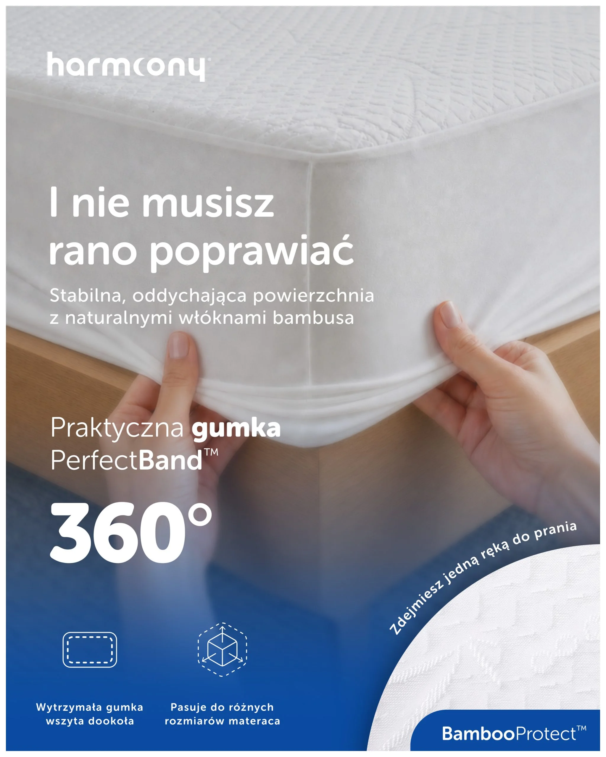 Ochraniacz Harmoony bambusowy: gumka