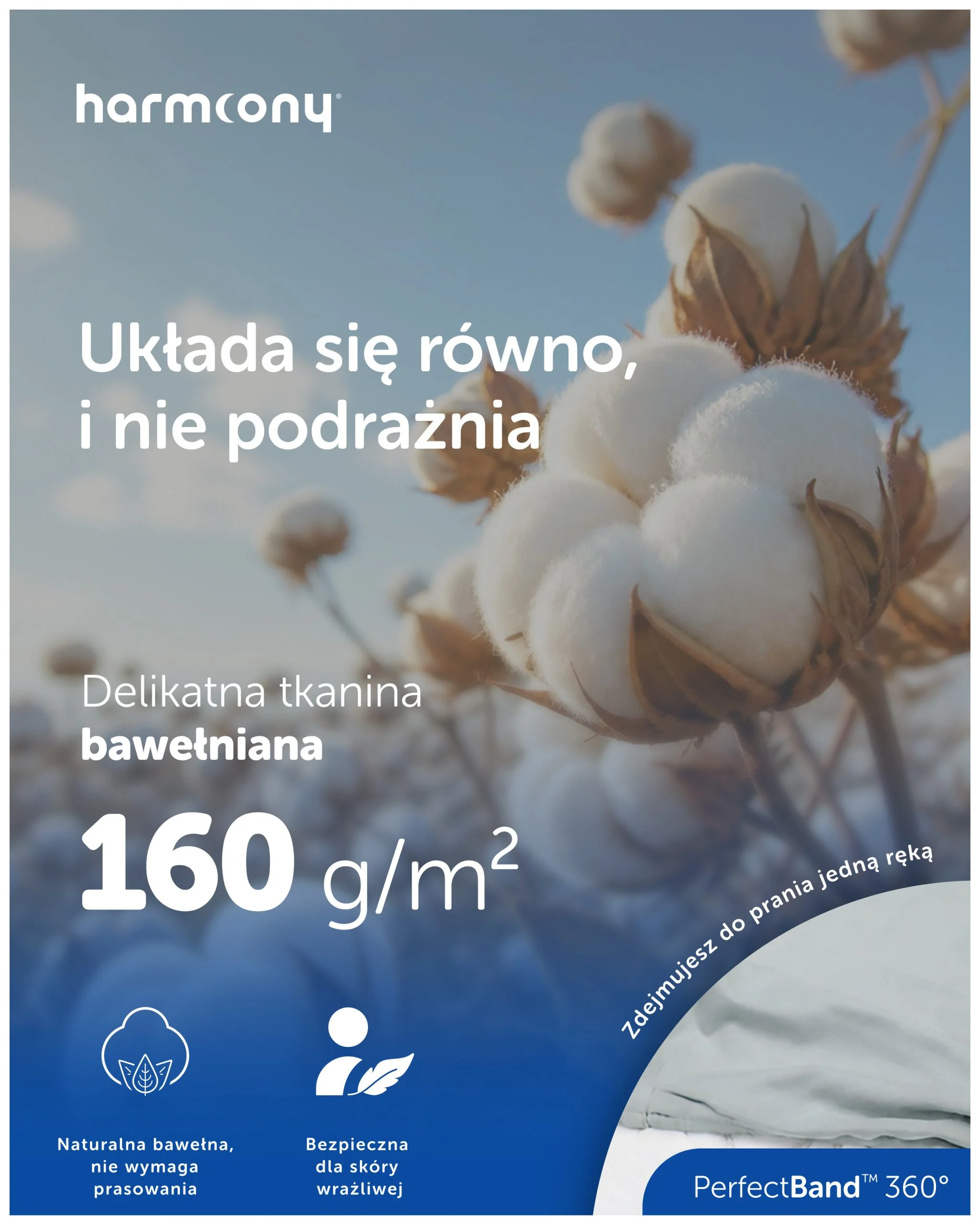 Prześcieradło Harmoony bawełniane z gumką, szare - obrazek 4
