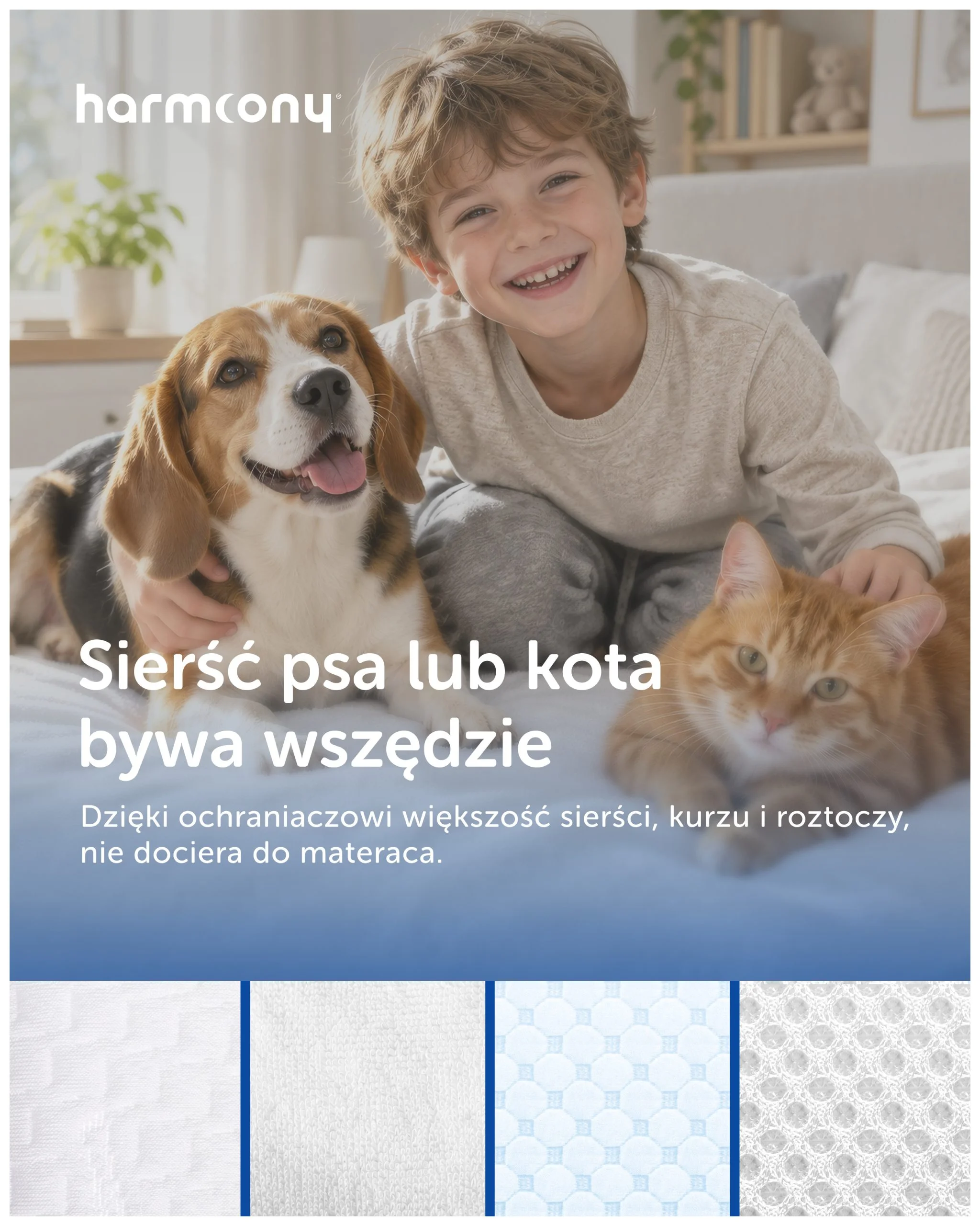 Ochraniacz Harmoony: sierść i wpadki zwierzaka zostają na ochraniaczu