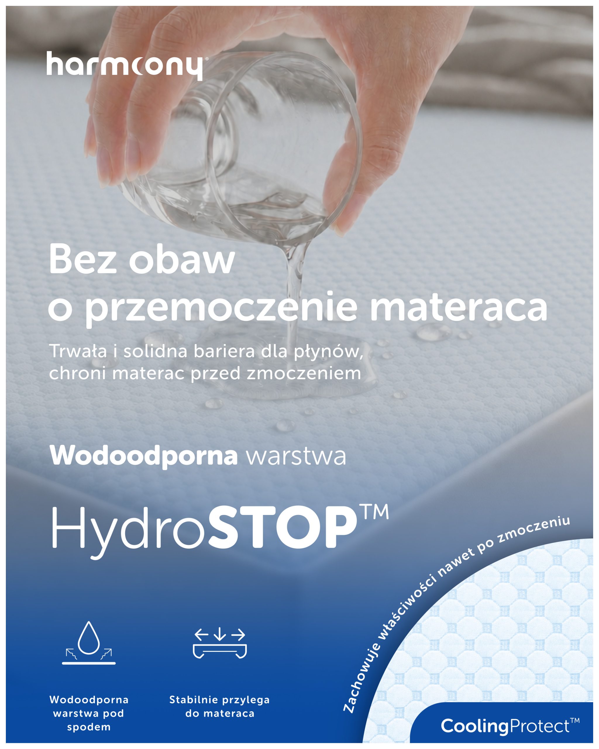 Ochraniacz Harmoony chlodzacy: warstwa wodoodporna