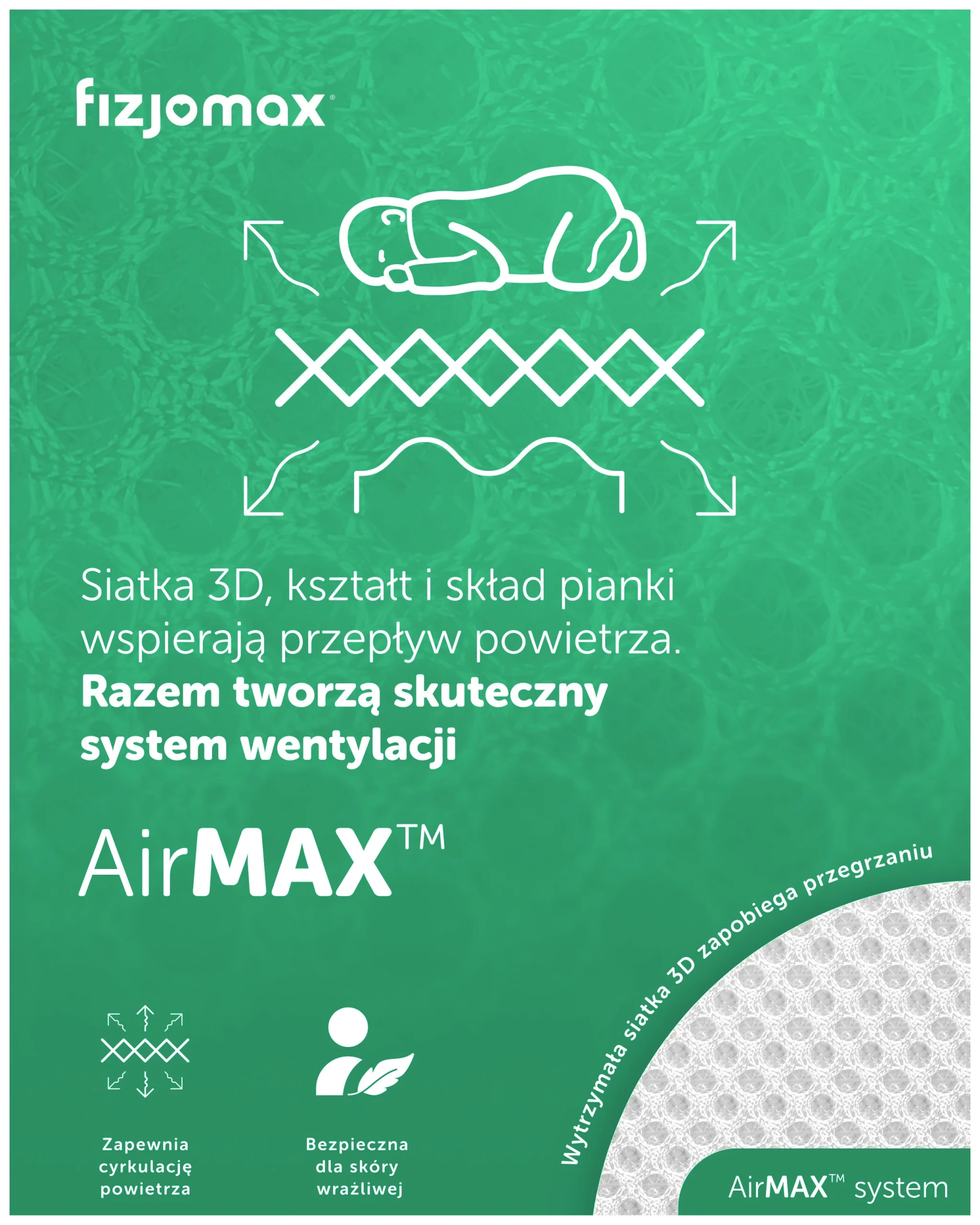 Materac z pianki HR Fizjomax Junior dla Dzieci - obrazek 4