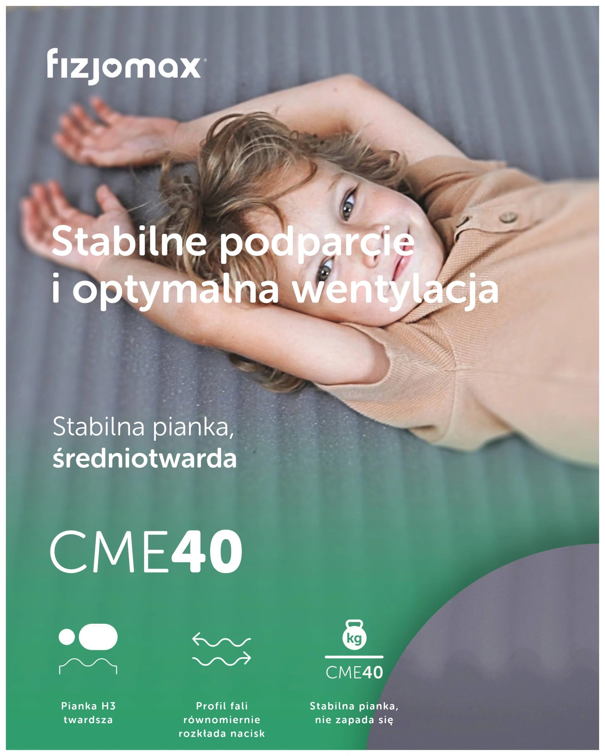 Materac z pianki HR Fizjomax Junior dla Dzieci - obrazek 6